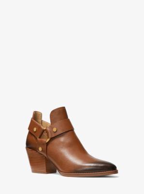 michael kors pamela|Pamela Burnished Leather Ankle Boot .